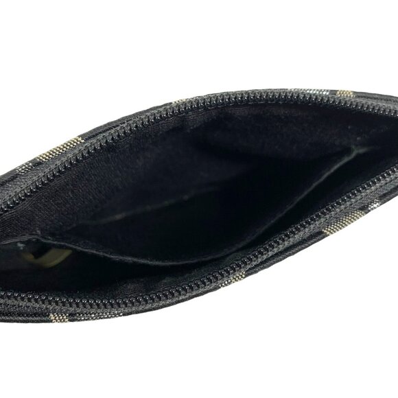 COACH Signature Logo Black/Gray Jacquard Card Wallet Top Zip NO STRAP or TAG - Picture 9 of 9